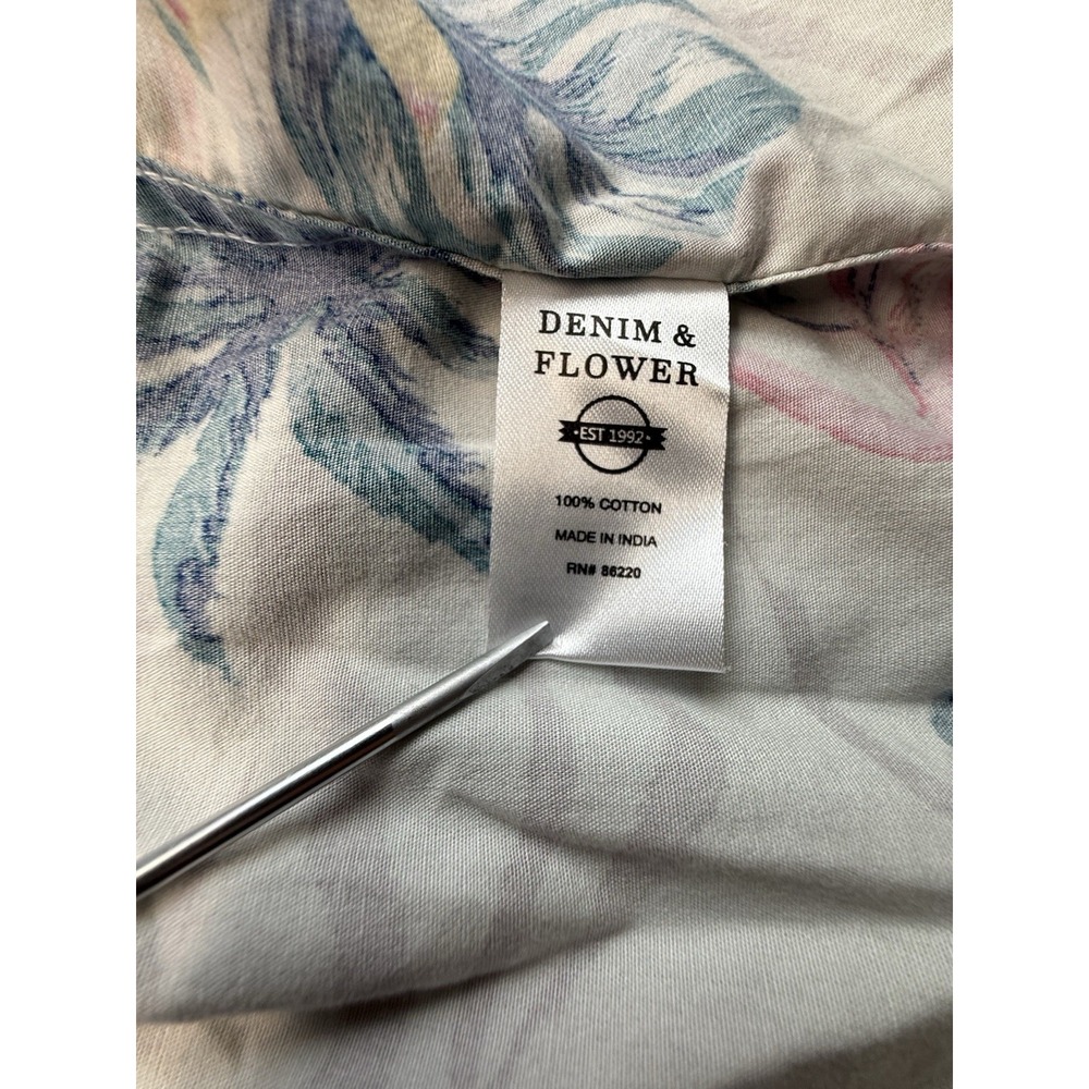 Denim & Flower Men's XL Shirt Slim Fit Flamingo Tropical Hawaiian Button Up - Picture 5 of 10